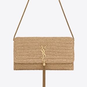 Saint Laurent Kate 99 Tassel in Raffia